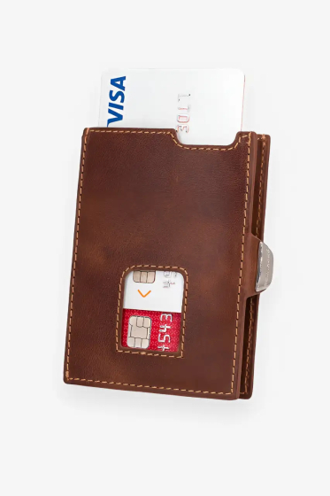 BELTIMORE "Emperor" Slim Wallet mit RFID Schutz Brown
