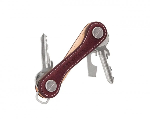 Schlüssel-Organizer Leder - Merlot Red