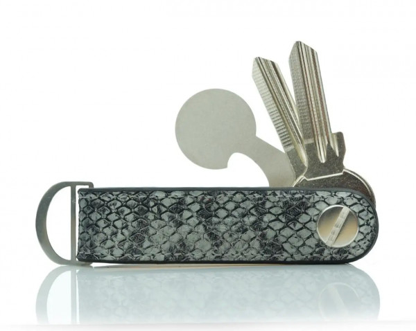 Schlüsselorganizer Leder LOOP - Snake Grey